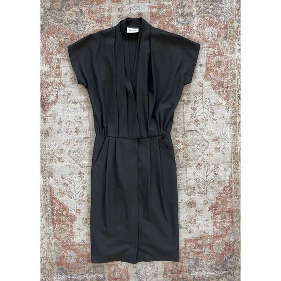 Ganni Dresses & Skirts - Ganni Pleated Midi Dress Womens Size XS Black Office